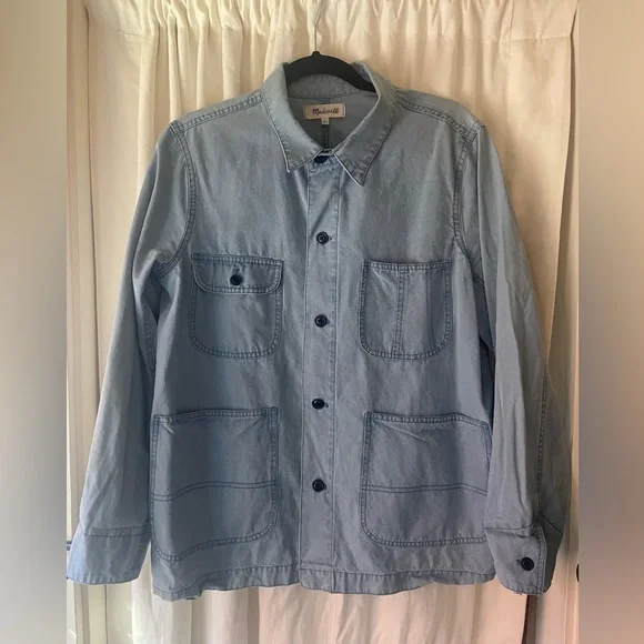 Madewell Chambray Denim Chore Coat L - Picture 1 of 5